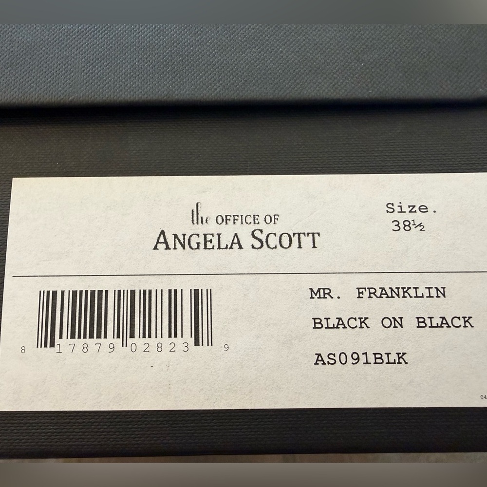 The Office of Angela Scott black Oxford Mr Franklin leather discontinued 38.5 👀 - Picture 3 of 16
